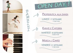 Karate, Capoeira, Danza, Musica OPEN DAY_ 17 SETTEMBRE